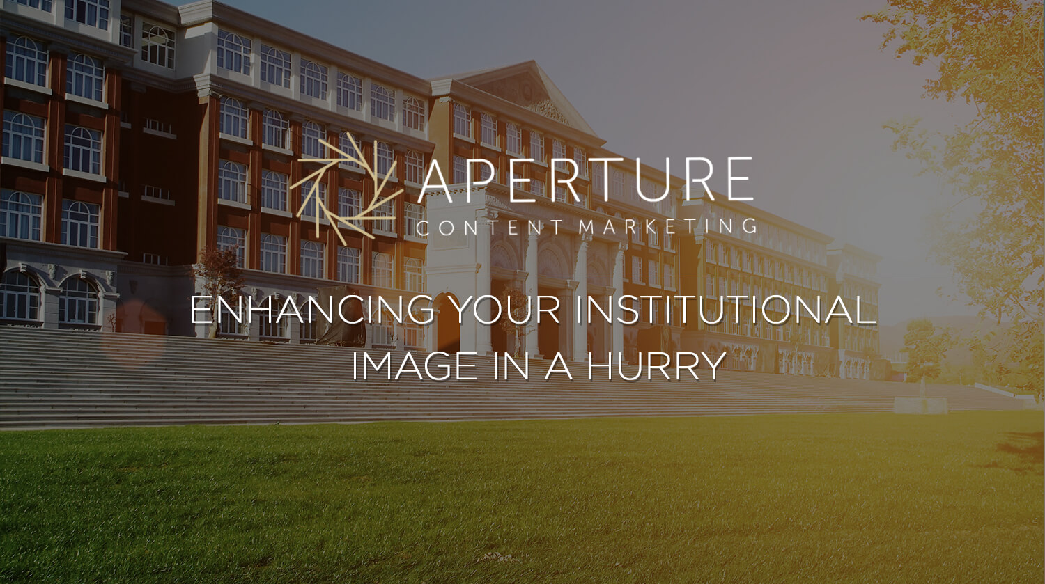 Picture of a school for an academic marketing article titled enhancing your institutional image in a hurry